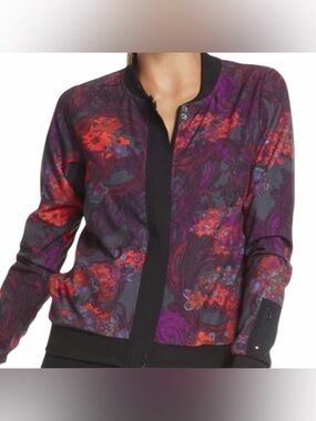 FABLETICS Ithaca Bomber Jacket Romantic Paisley Print Size M